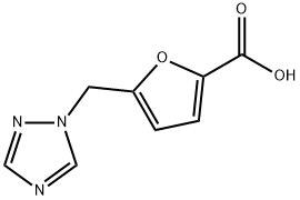 呋喃-2-羧酸,5-(1,2,4-三唑-1-基甲基)- 结构式