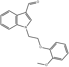 1-[2-(2-甲氧基-苯氧基)-乙基]-1H-吲哚-3-甲醛 结构式