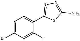 5-(4-溴-2-氟苯基)-1,3,4-噻二唑-2-胺 结构式