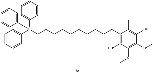 Phosphonium, 10-(3,6-dihydroxy-4,5-dimethoxy-2-methylphenyl)decyltriphenyl-, bromide 结构式