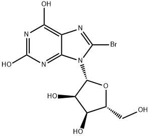 8-溴黄嘌呤核苷 结构式