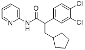 3,4-DICHLORO-ALPHA-(CYCLOPENTYLMETHYL)-N-2-PYRIDINYL-BENZENEACETAMIDE 结构式