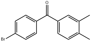 (4-溴苯基)(3,4-二甲基苯基)甲酮 结构式