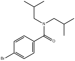 4-溴-N,N-二异丁基苯甲酰胺 结构式