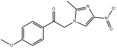 1-(4-甲氧基苯基)-2-(2-甲基-4-硝基-1H-咪唑-1-基)乙-1-酮 结构式