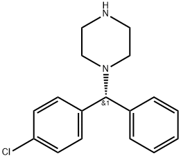 右旋4-氯双苯基甲基哌嗪  结构式