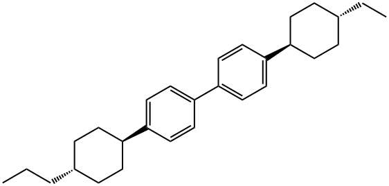 4-(反式-4-乙基环己基)-4'-(反式-4-丙基环己基)-1,1'-联苯 结构式