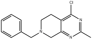7-苄基-4-氯-2-甲基-5,6,7,8-四氢吡啶并[3,4-D]嘧啶 结构式