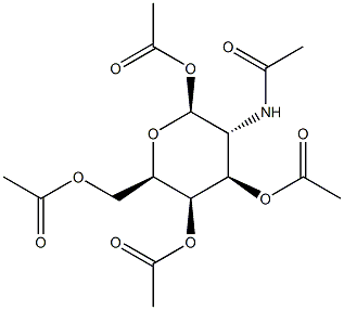 BETA-D-2-乙酰氨基-2-脱氧半乳糖 1,3,4,6-四乙酸酯 结构式