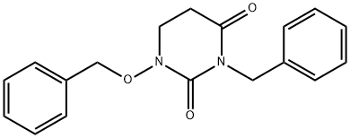 2,4(1H,3H)-Pyrimidinedione, 5,6-dihydro-3-benzyl-1-benzyloxy- 结构式