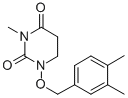 2,4(1H,3H)-Pyrimidinedione, 5,6-dihydro-1-(3,4-dimethylbenzyloxy)-3-me thyl- 结构式