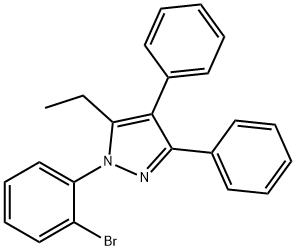 1-(2-BROMOPHENYL)-5-ETHYL-3,4-DIPHENYL-1H-PYRAZOLE 结构式
