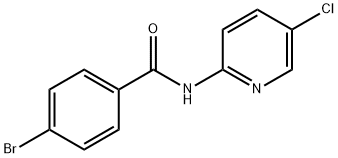 4-溴-N-(5-氯-2-吡啶基)苯甲酰胺 结构式