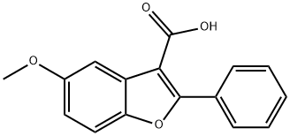 5-甲氧基-2-苯基苯并呋喃-3-羧酸 结构式
