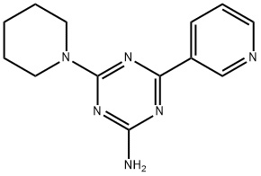 4-Piperidino-6-(3-pyridyl)-1,3,5-triazin-2-amine 结构式