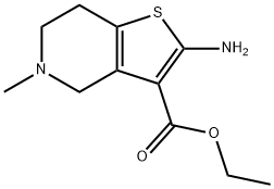 2-氨基-5-甲基-4,5,6,7-四氢噻吩并[3.2-C]吡啶-3-羧酸乙酯 结构式