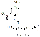 [8-[(4-氨基-2-硝基苯基)偶氮]-7-羟基-2-萘基]三甲基铵 结构式