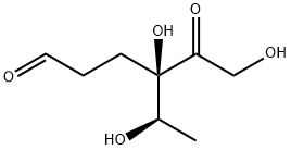 (R)-4,6-Dihydroxy-4-[(R)-1-hydroxyethyl]-5-oxohexanal 结构式