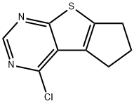 4-氯-6,7-二氢-5H-环戊并[4,5]噻吩并[2,3-D]嘧啶 结构式