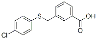 3-{[(4-CHLOROPHENYL)THIO]METHYL}BENZOIC ACID 结构式