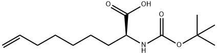 (2S)-2-[(2-METHYLPROPAN-2-YL)OXYCARBONYLAMINO]NON-8-ENOIC ACID 结构式