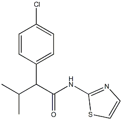 4-Chloro-α-(1-methylethyl)-N-2-thiazolyl-benzeneacetamide 结构式