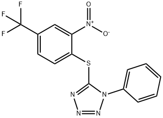 5-(2-硝基-4-三氟甲基-苯基硫基)-1-苯基 结构式