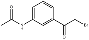 3'-乙酰胺-2-溴苯乙酮 结构式