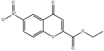 6-硝基-4-氧代-4H-1-苯并吡喃-2-羧酸乙酯 结构式