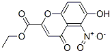 6-Hydroxy-5-nitro-4-oxo-4H-1-benzopyran-2-carboxylic acid ethyl ester 结构式