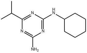 1,3,5-Triazine-2,4-diamine, N-cyclohexyl-6-(1-methylethyl)- (9CI) 结构式