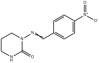 3-(4-Nitrobenzylideneamino)tetrahydro-2(1H)-pyrimidinone 结构式