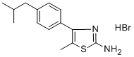 4-(4-ISOBUTYLPHENYL)-5-METHYL-1,3-THIAZOL-2-AMINE HYDROBROMIDE 结构式