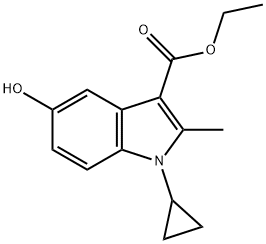 ethyl 1-cyclopropyl-5-hydroxy-2-Methyl-1H-indole-3-carboxylate 结构式