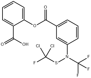 2-[[3-[[(dichlorofluoromethyl)thio](trifluoromethyl)amino]benzoyl]oxy]benzoic acid  结构式