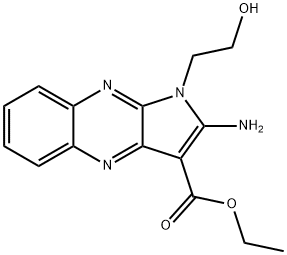 2-氨基-1-(2-羟乙基)-1H-吡咯并[2,3-B]喹喔啉-3-羧酸乙酯 结构式