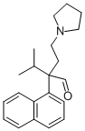 alpha-Isopropyl-alpha-(2-pyrrolidinoethyl)-1-naphthaleneacetaldehyde 结构式