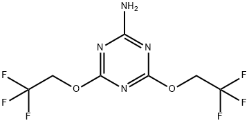4,6-二(2,2,2-三氟乙氧基)-1,3,5-三嗪-2-胺 结构式