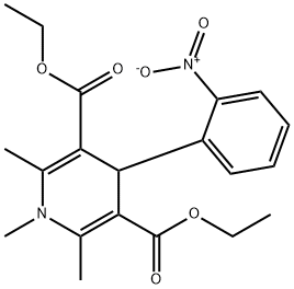 diethyl 1,2,6-trimethyl-4-(2-nitrophenyl)-4H-pyridine-3,5-dicarboxylat e 结构式