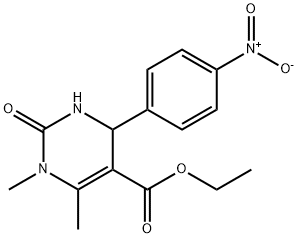 1,6-DIMETHYL-4-(4-NITRO-PHENYL)-2-OXO-1,2,3,4-TETRAHYDRO-PYRIMIDINE-5-CARBOXYLIC ACID ETHYL ESTER 结构式