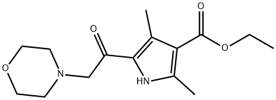 1H-Pyrrole-3-carboxylicacid,2,4-dimethyl-5-(4-morpholinylacetyl)-,ethylester(9CI) 结构式