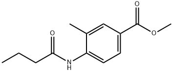 3-甲基-4-正丁酰胺基苯甲酸甲酯 结构式