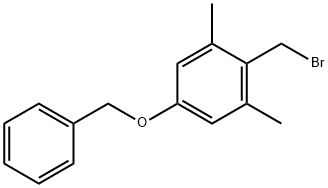 2-(BROMOMETHYL)-1,3-DIMETHYL-5-(PHENYLMETHOXY)-BENZENE 结构式