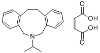 6-Isopropyl-5,7,12,13-tetrahydro-6H-dibenz(c,g)azonine maleate 结构式