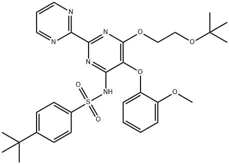N-[6-(2-tert-Butoxy-ethoxy)-5-(2-Methoxy-phenoxy) -[2,2']bipyriMidinyl-4-yl]-4-tert-butyl-benzenesulfonaMide 结构式