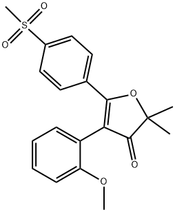 4-(2-methoxyphenyl)-2,2-dimethyl-5-(4-(methylsulfonyl)phenyl)furan-3(2H)-one 结构式