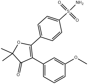4-(3-(3-methoxyphenyl)-5,5-dimethyl-4-oxo-4,5-dihydrofuran-2-yl)benzenesulfonamide 结构式