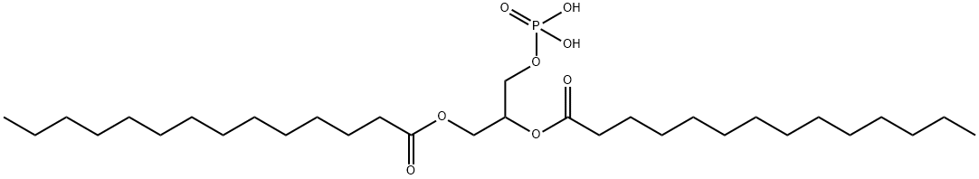 3-(磷酰氧基)丙烷-1,2-二基二肉豆蔻酸酯 结构式