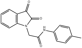 2-(2,3-二氧吲哚-1-基)-N-(对甲苯基)乙酰胺 结构式