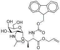 O- [2-乙酰氨基-2-脱氧-Α-D-吡喃半乳糖基] -N-FMOC-L-苏氨酸2-丙烯-1-基酯 结构式